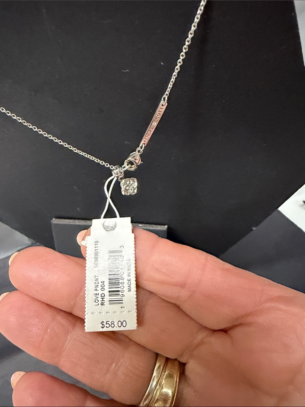 Kendra Scott Silver 'LOVE' Necklace - Picture 4 of 4